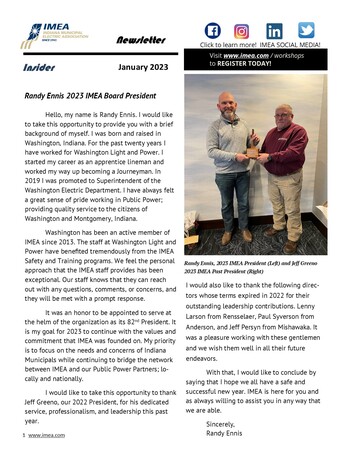 January Insider: Randy Ennis 2023 IMEA Board President 