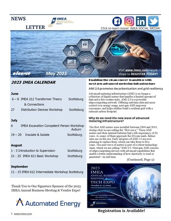 May eSource Newsletter: AMI 2.0 promotes decarbonization and grid resiliency 